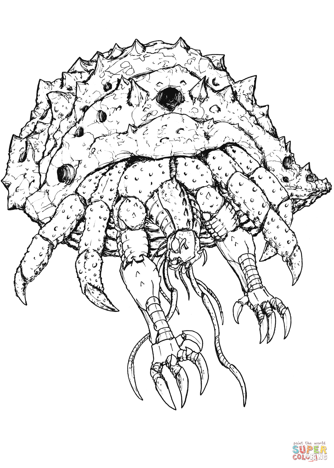 外星生物填色图片-1