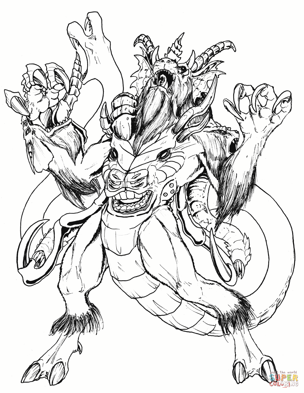 外星麒麟填色图片