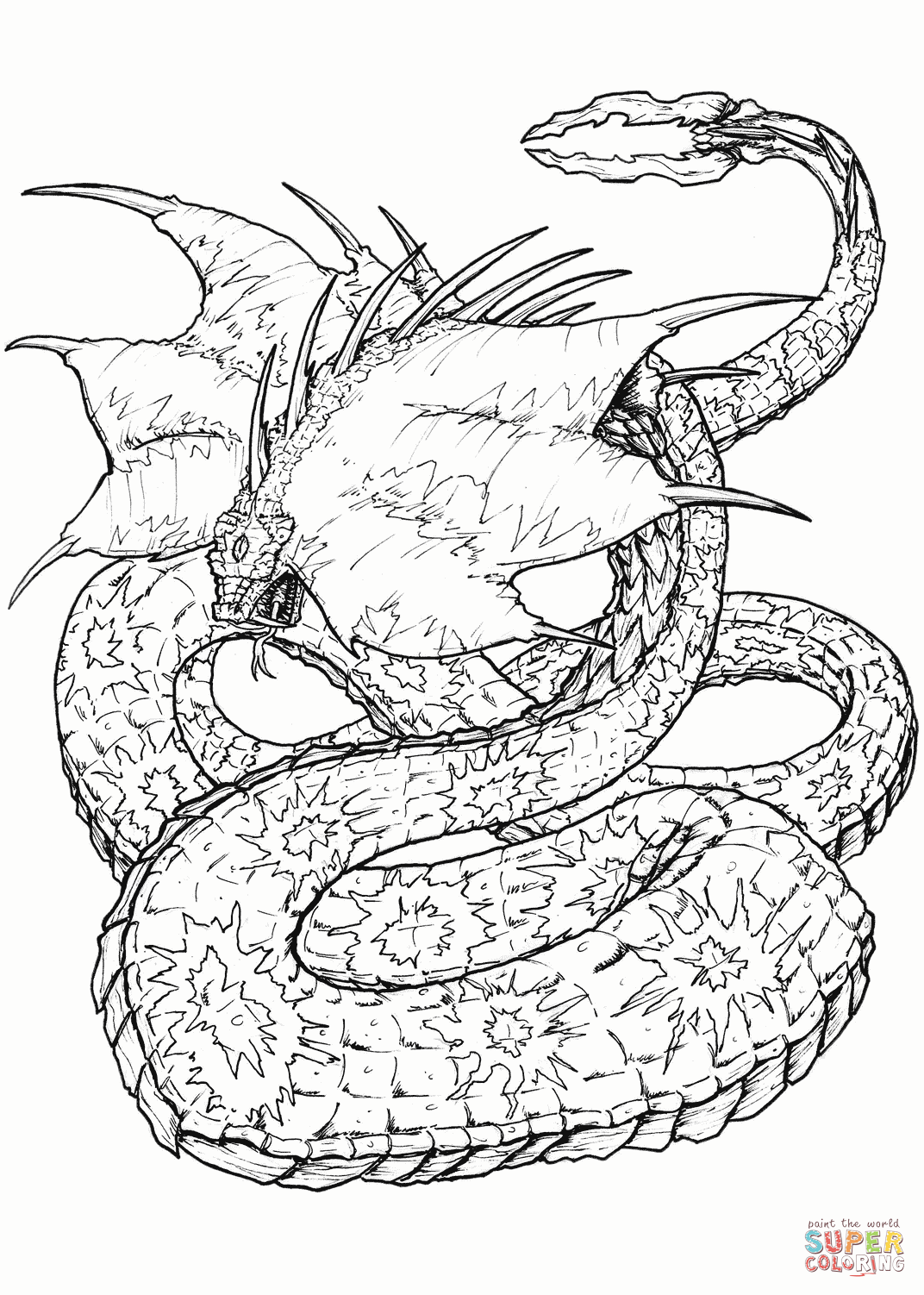 外星龙填色图片