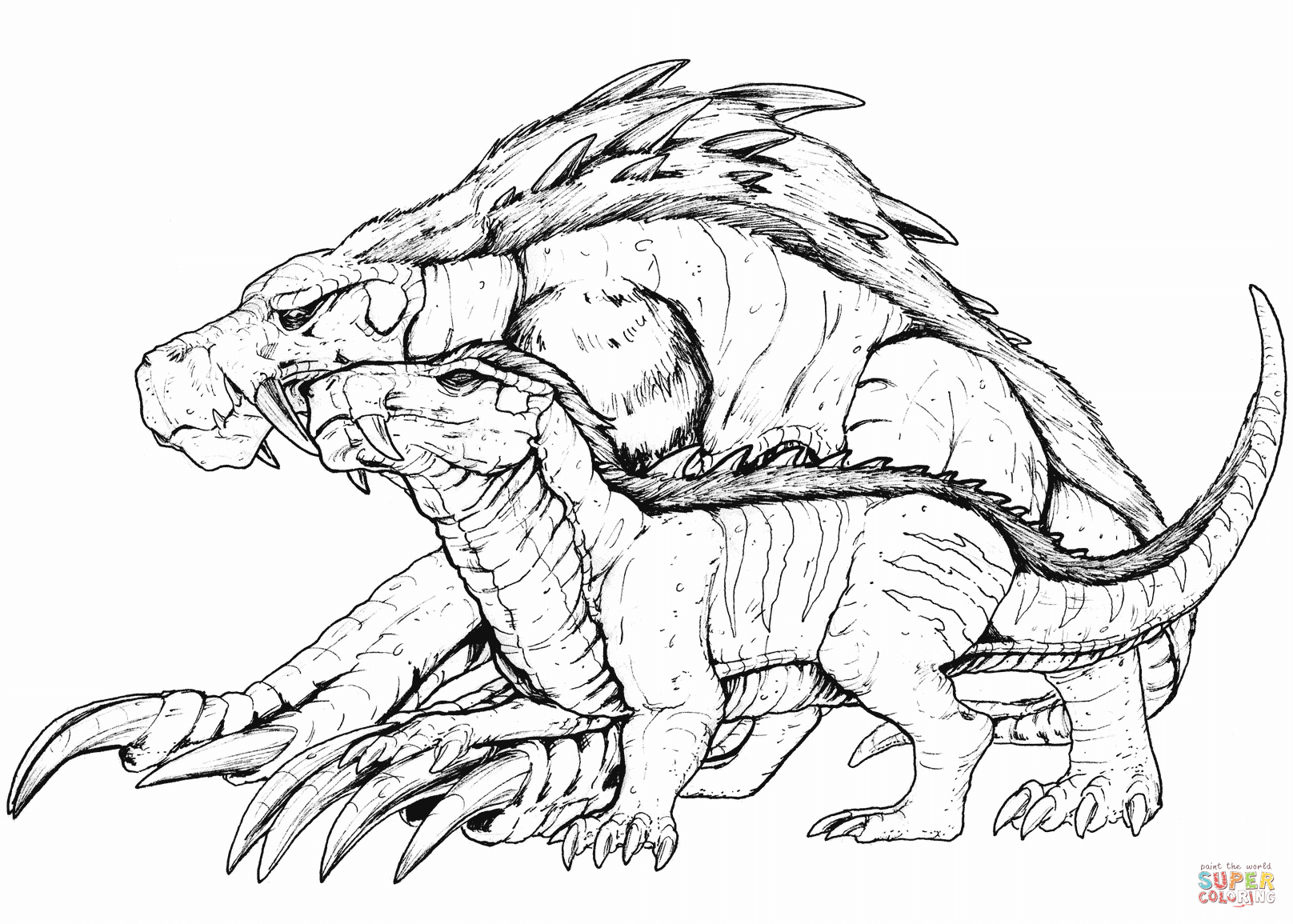 外星怪兽填色图片-3