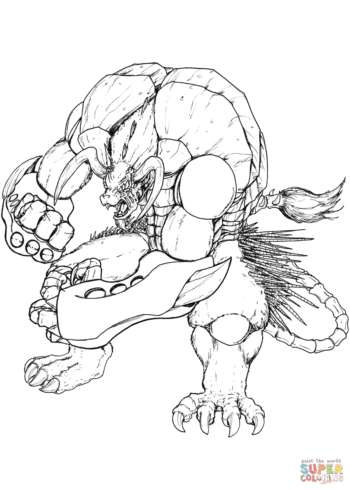 奇幻怪物填色图片