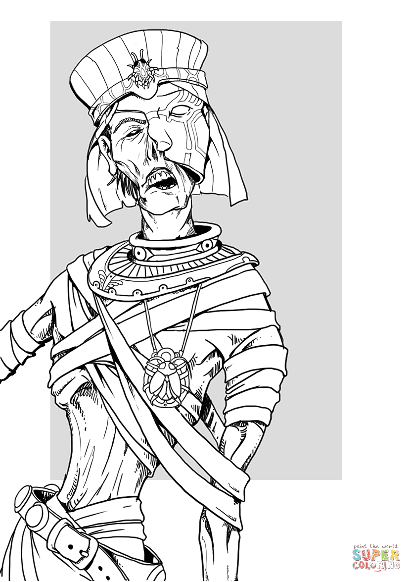 DND木乃伊填色图片