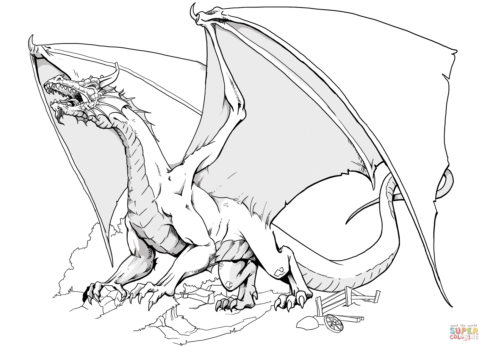 DND中的龙填色图片