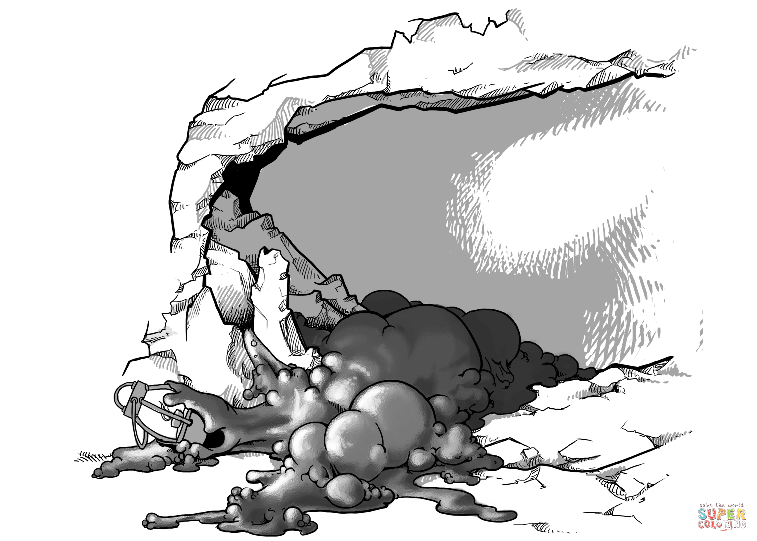 龙与地下城中的黑布丁怪填色图片