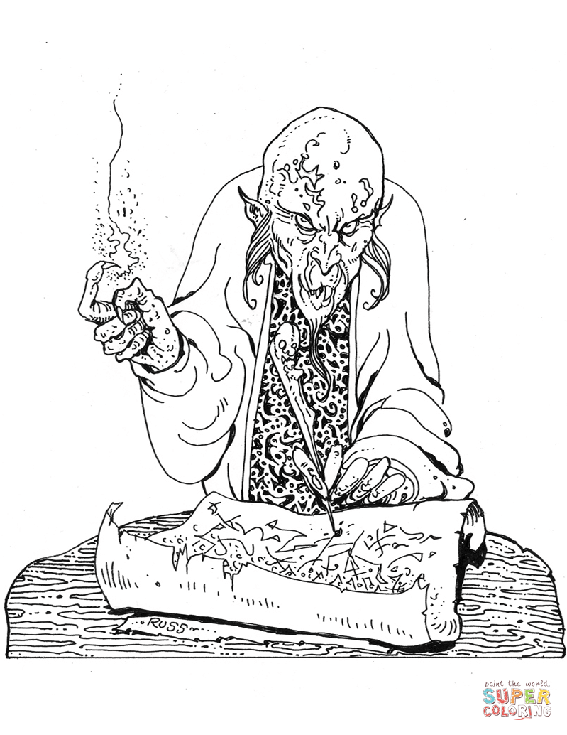 龙与地下城填色图片