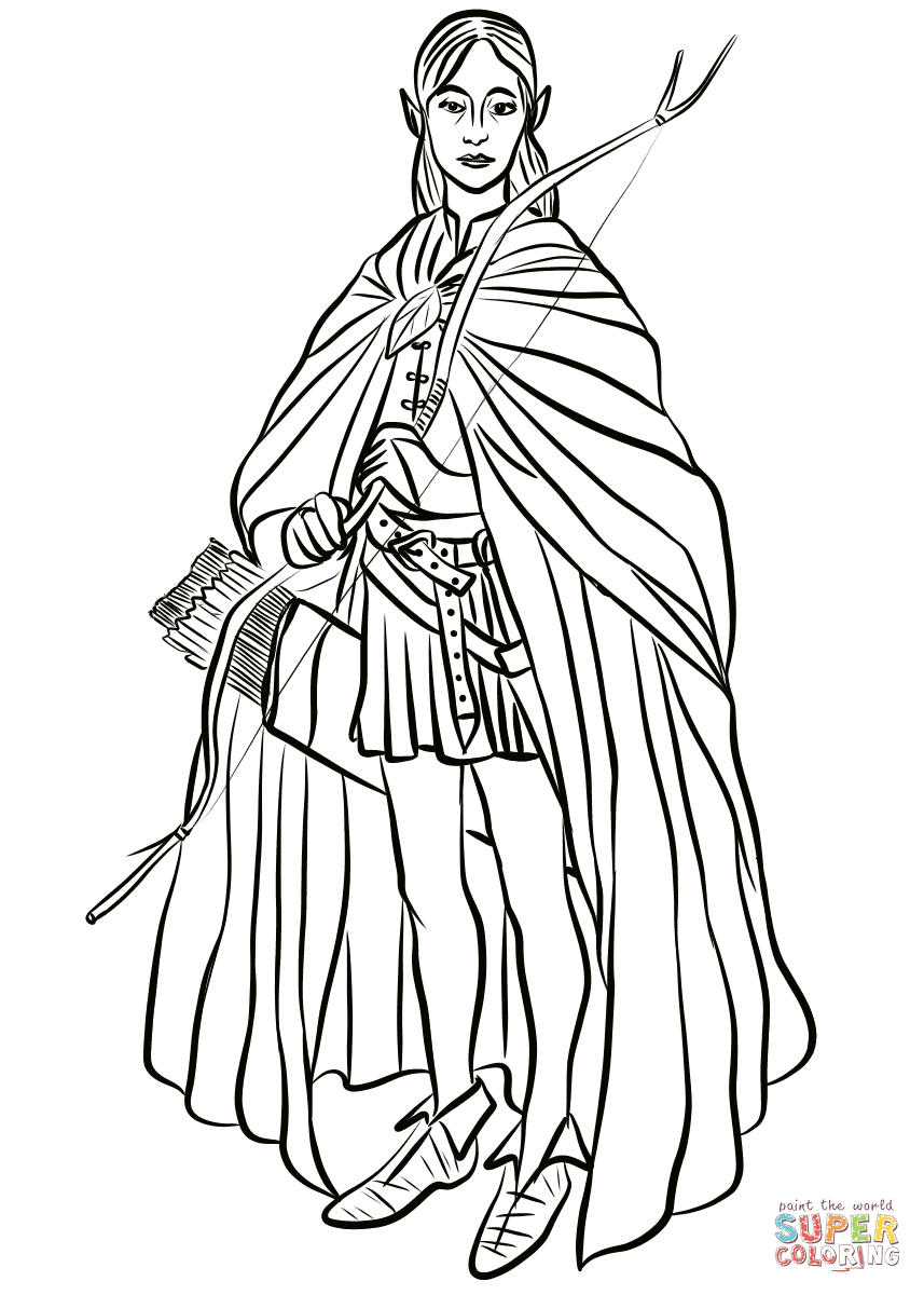 指环王中的莱格拉斯简笔画图片