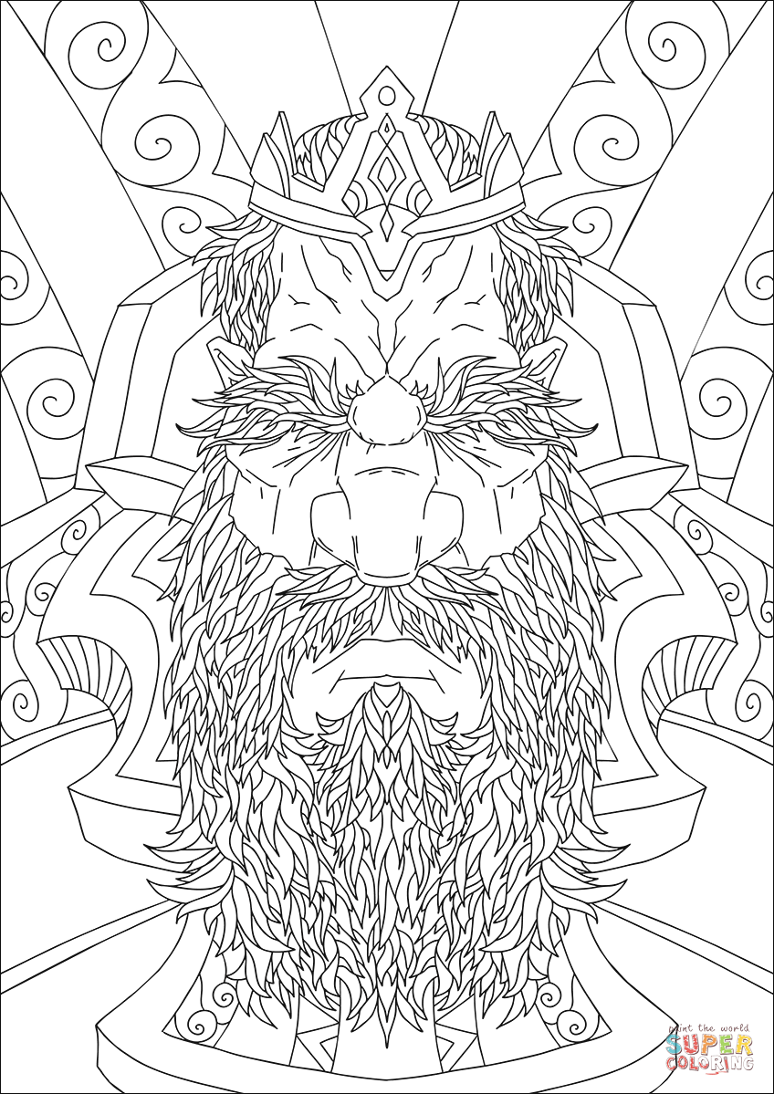 矮人国王画像简笔画图片