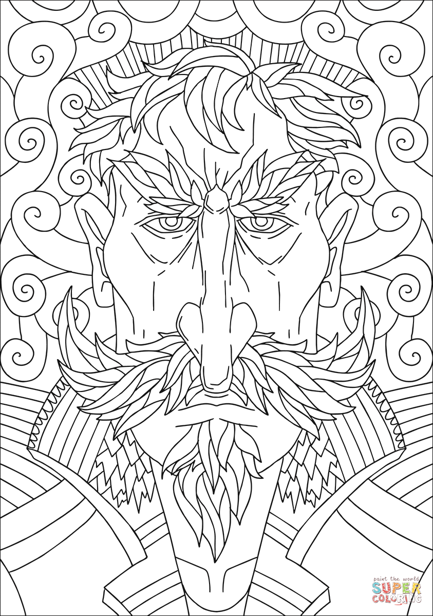 矮人头像简笔画图片