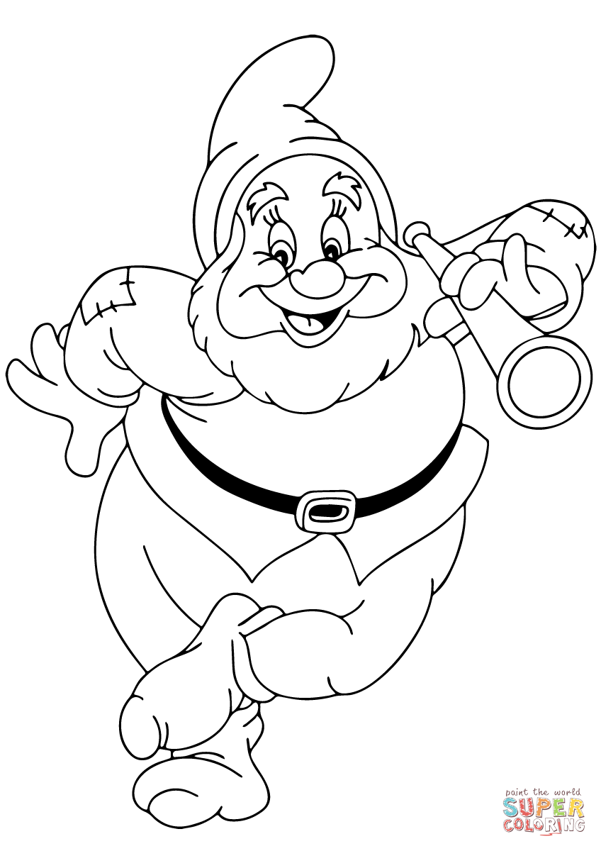 快乐的小矮人简笔画图片