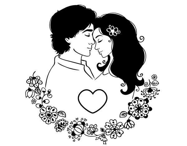 爱情简笔画图片