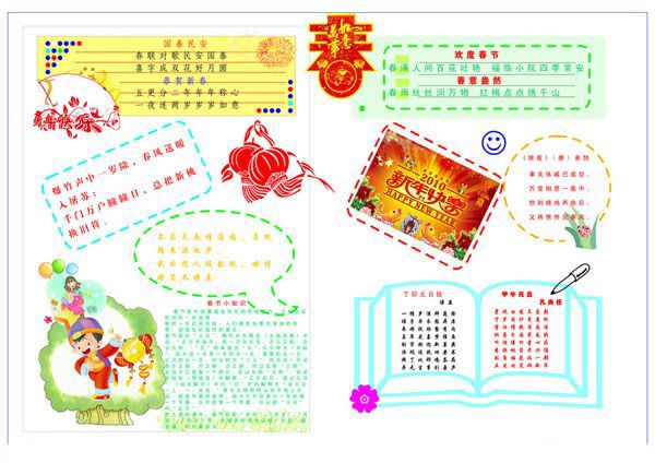 春节手抄报：春节拜年习俗