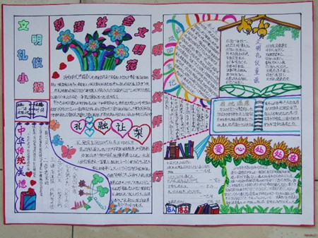 文明礼仪手抄报：文明礼仪带回家