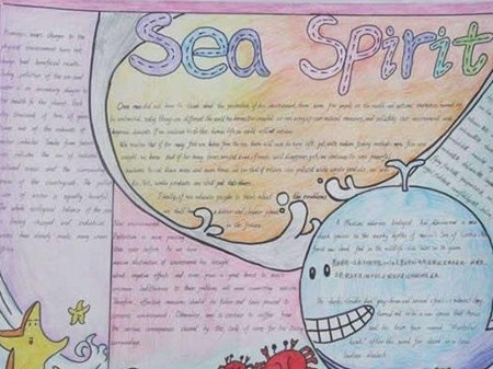 英语手抄报：天堂里的红衣服