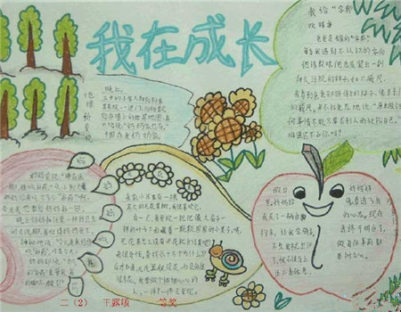 儿童节手抄报：我在成长