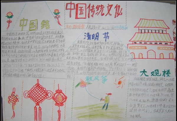 中国传统文化手抄报：传统文化手抄报