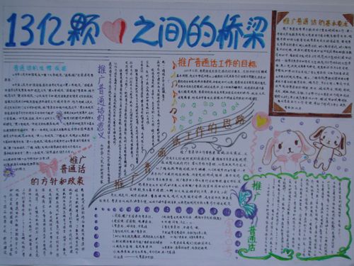 普通话手抄报：如何区分前后鼻音