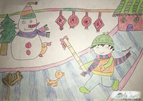 春节手抄报：简单春节手抄报