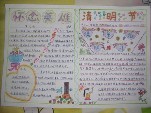 清明节手抄报：挂鸡蛋习俗