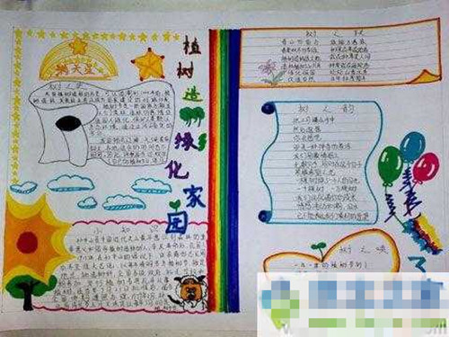 植树节手抄报：植树节宣传标语