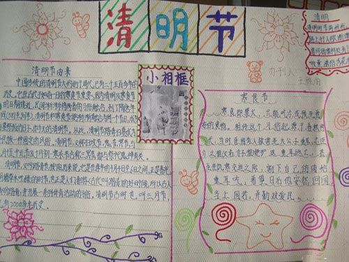 清明节手抄报：清明节放风筝