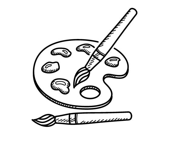 绘画工具简笔画