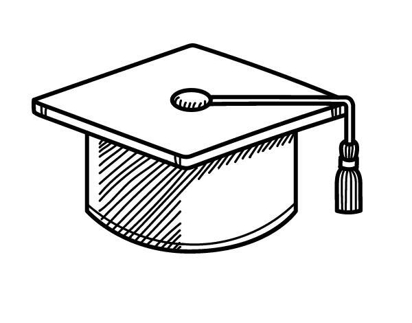 方形学术帽简笔画图片