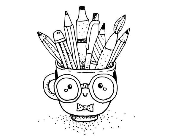 动画铅笔杯简笔画图片