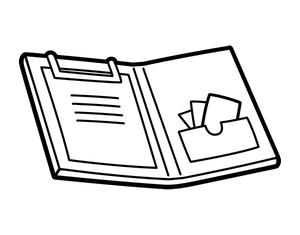 文件夹便笺夹简笔画图片