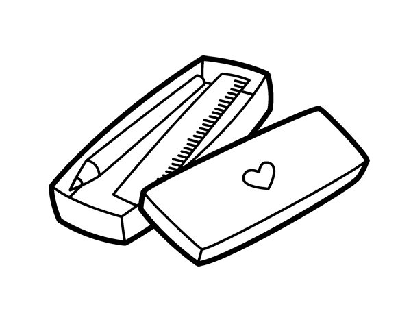 铅笔尺简笔画图片小盒子