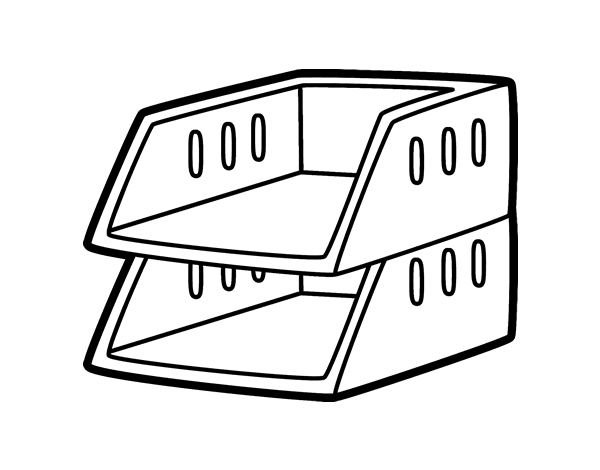 文件收纳架简笔画