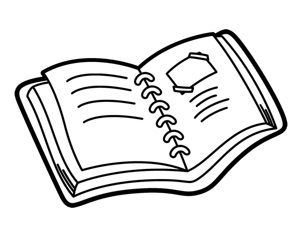 学校相册简笔画图片