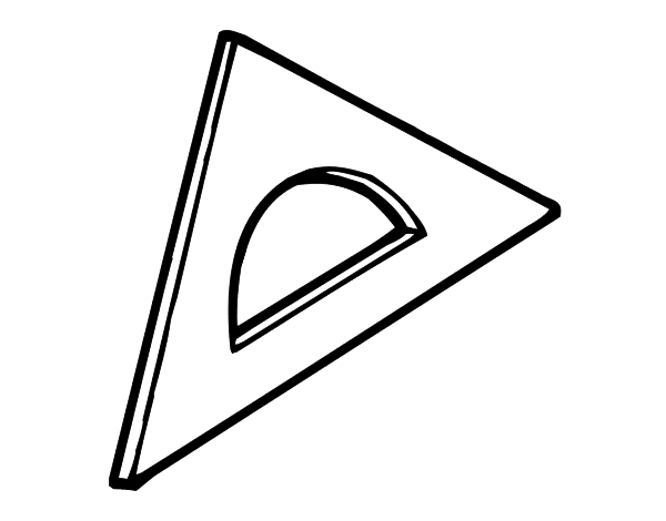 三角尺子简笔画