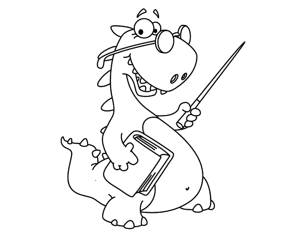 恐龙老师简笔画图片