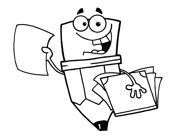 快乐铅笔简笔画图片