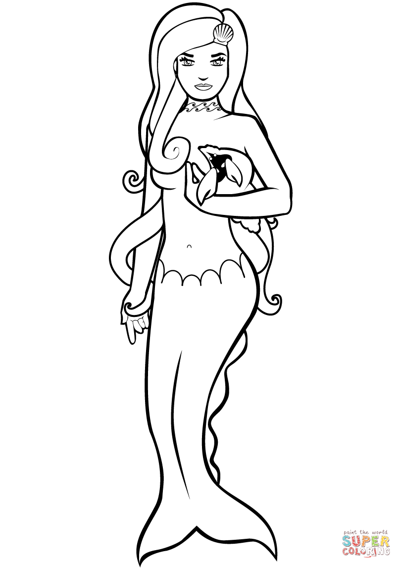 美人鱼简笔画图片