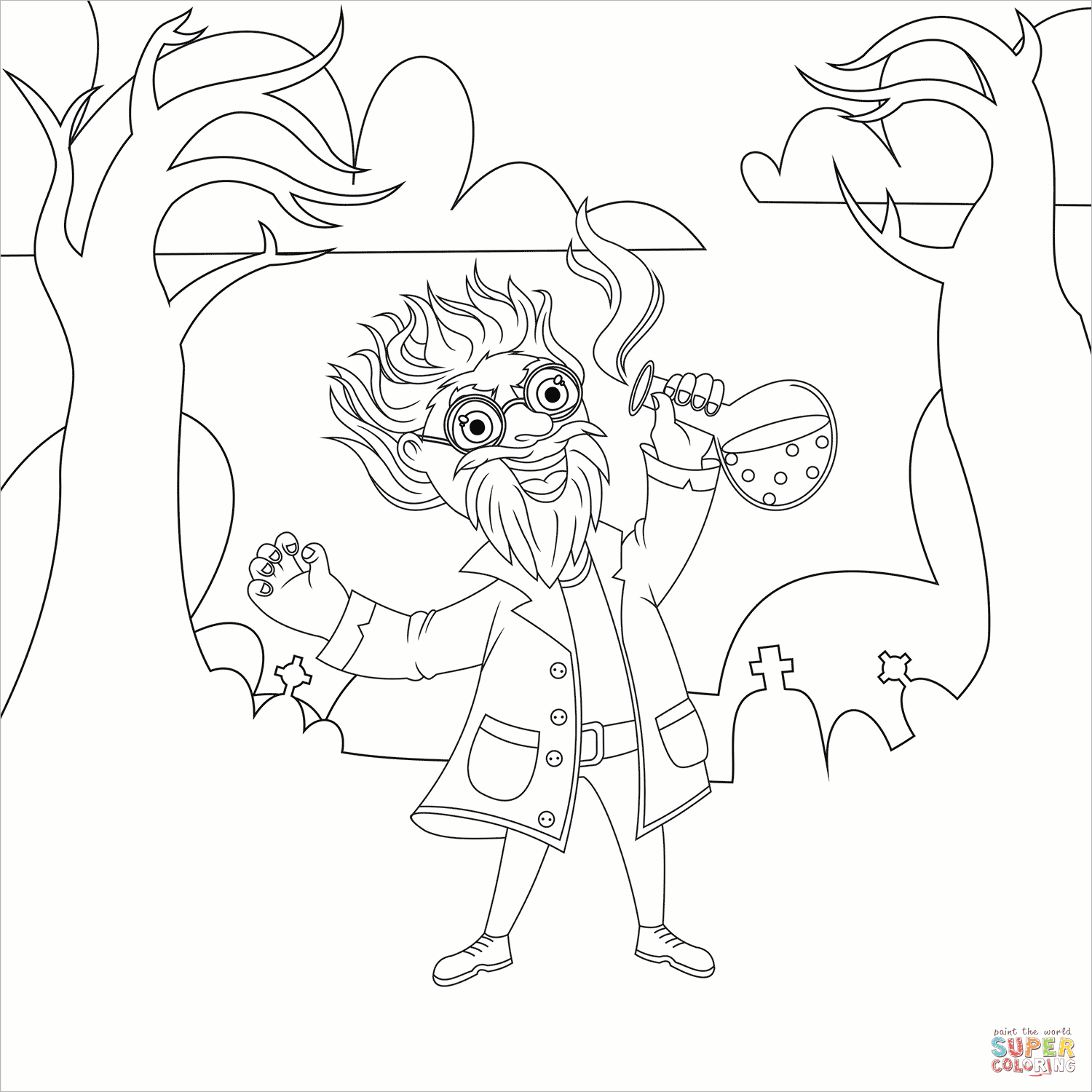 邪恶的科学家简笔画图片