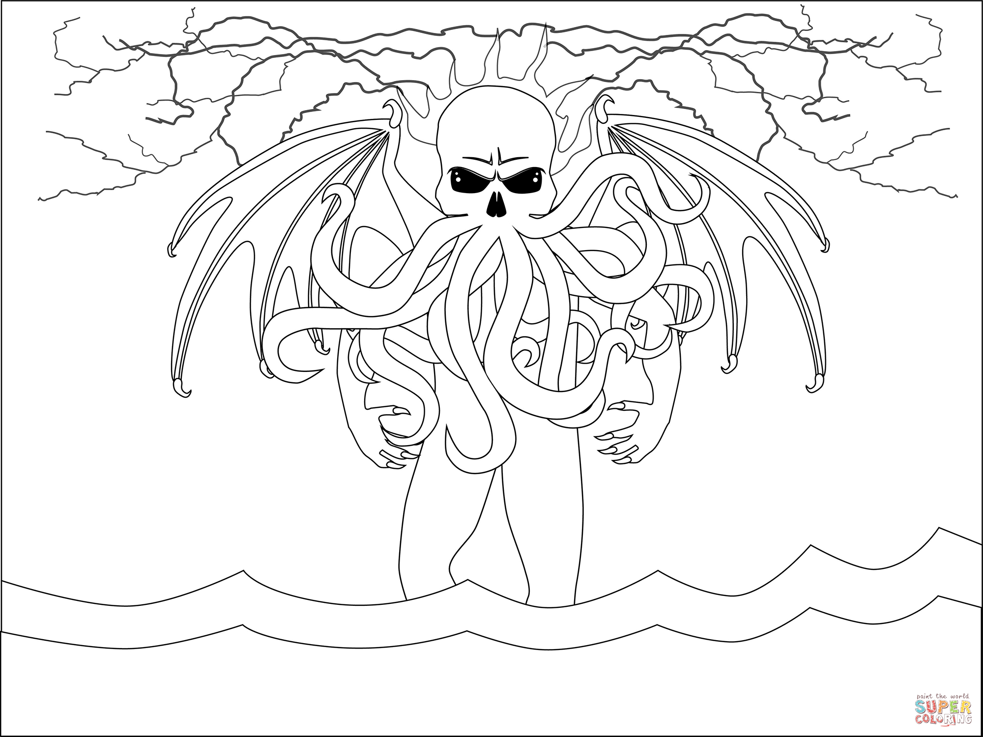 克苏鲁神话简笔画图片