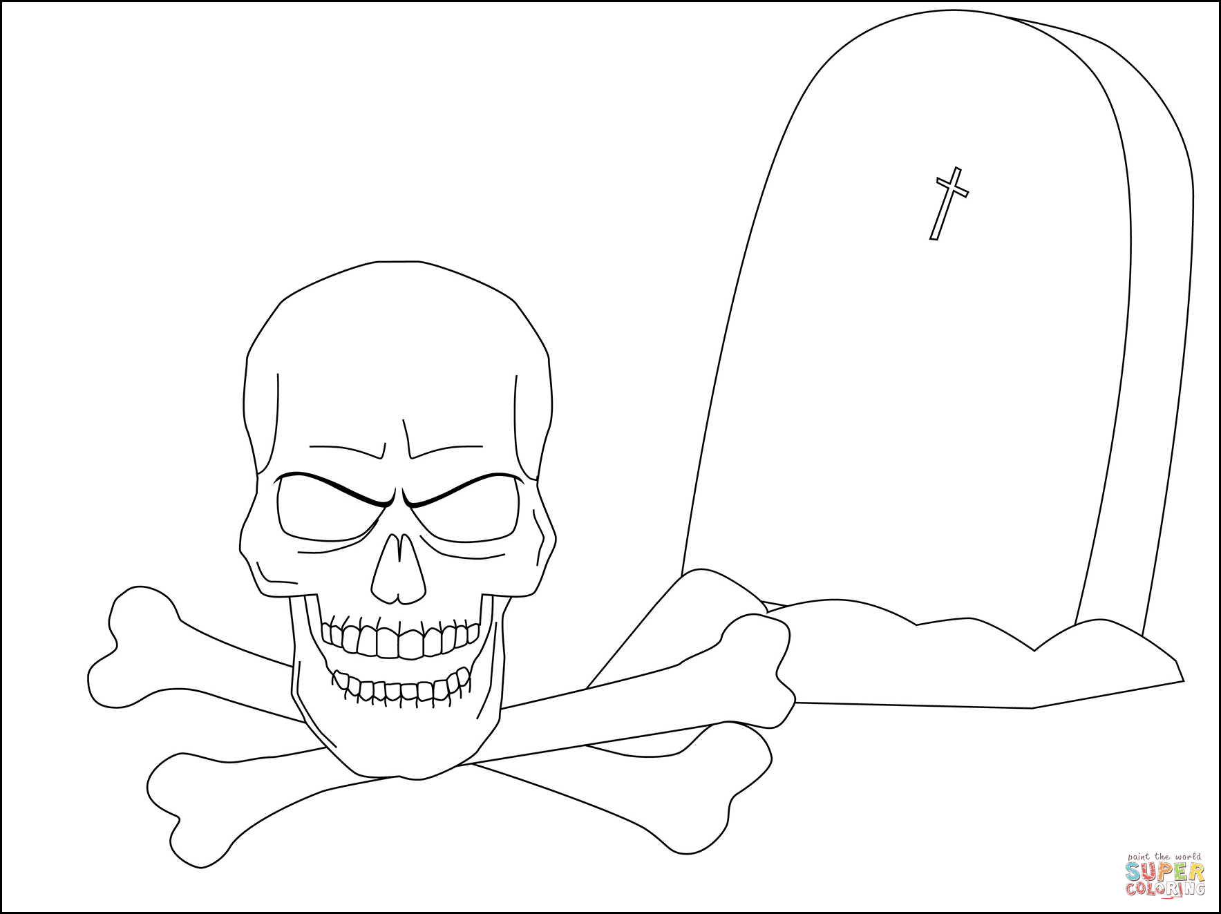 恶魔的头骨简笔画图片