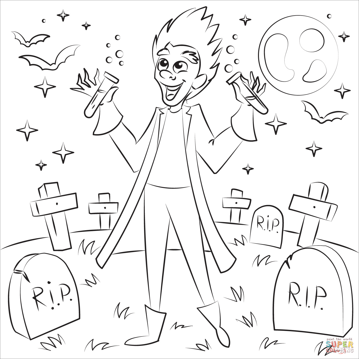 邪恶的科学家简笔画图片