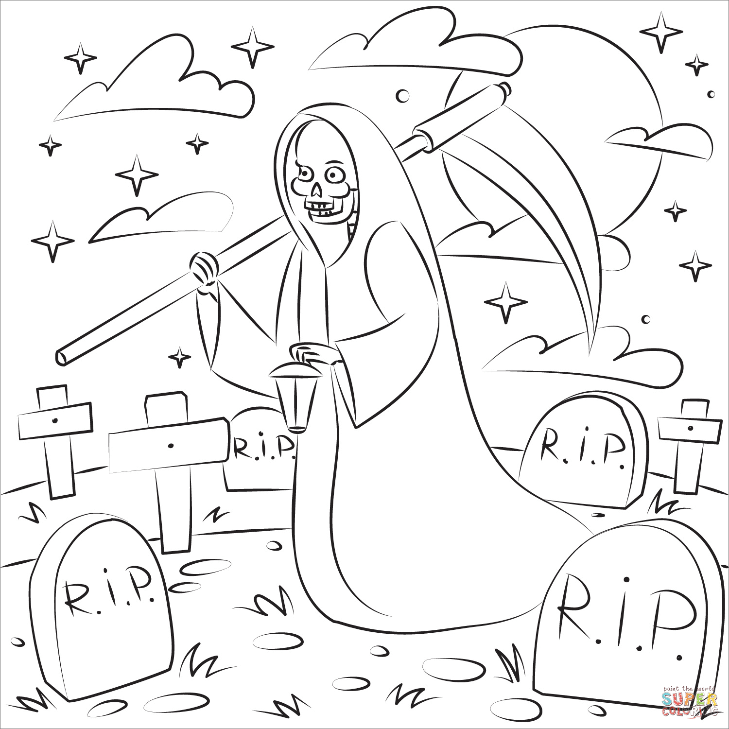 死神简笔画图片