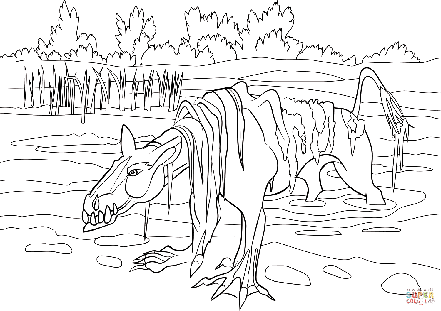 澳洲水兽-本耶普简笔画图片