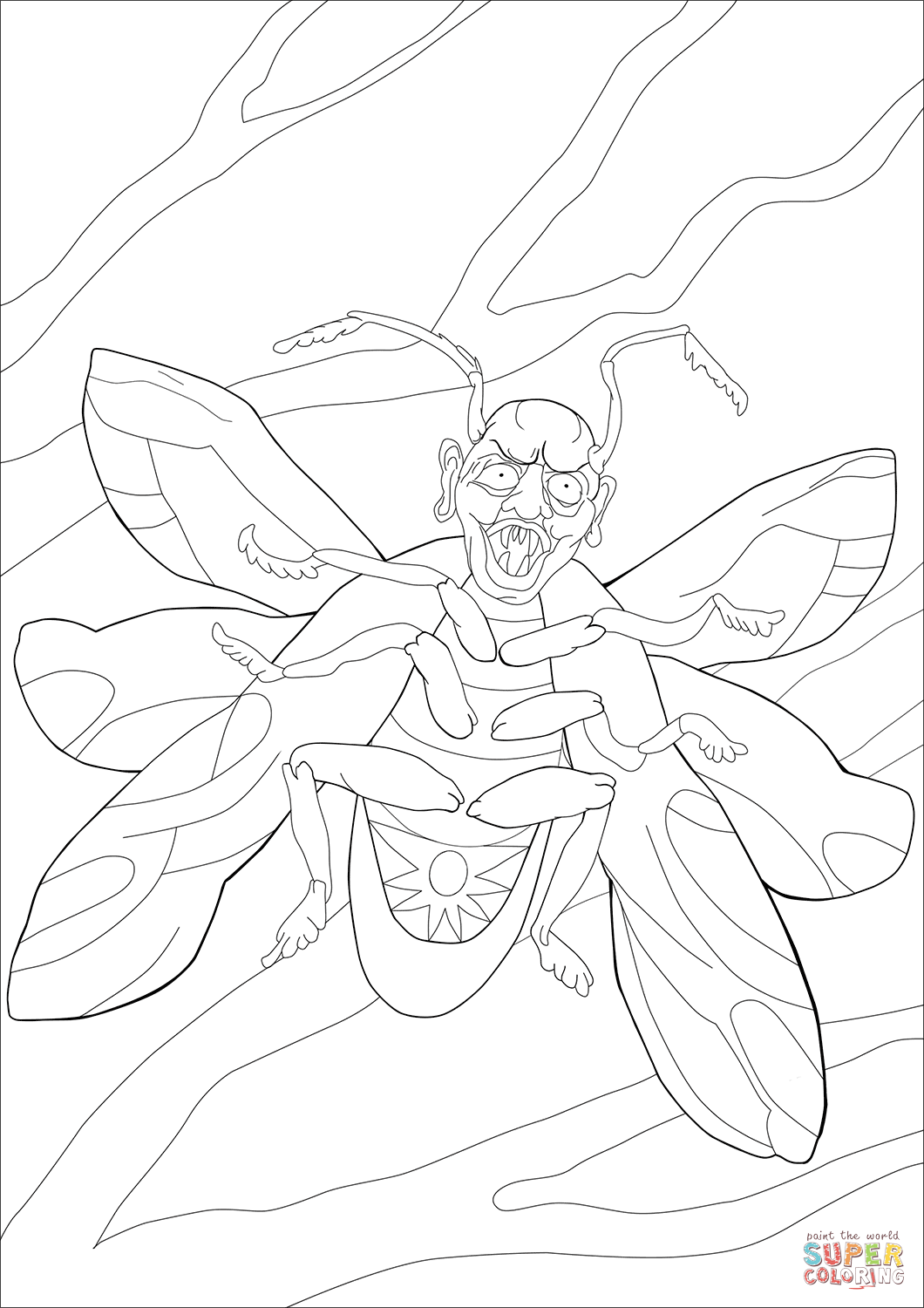 动画片里的怪物简笔画图片