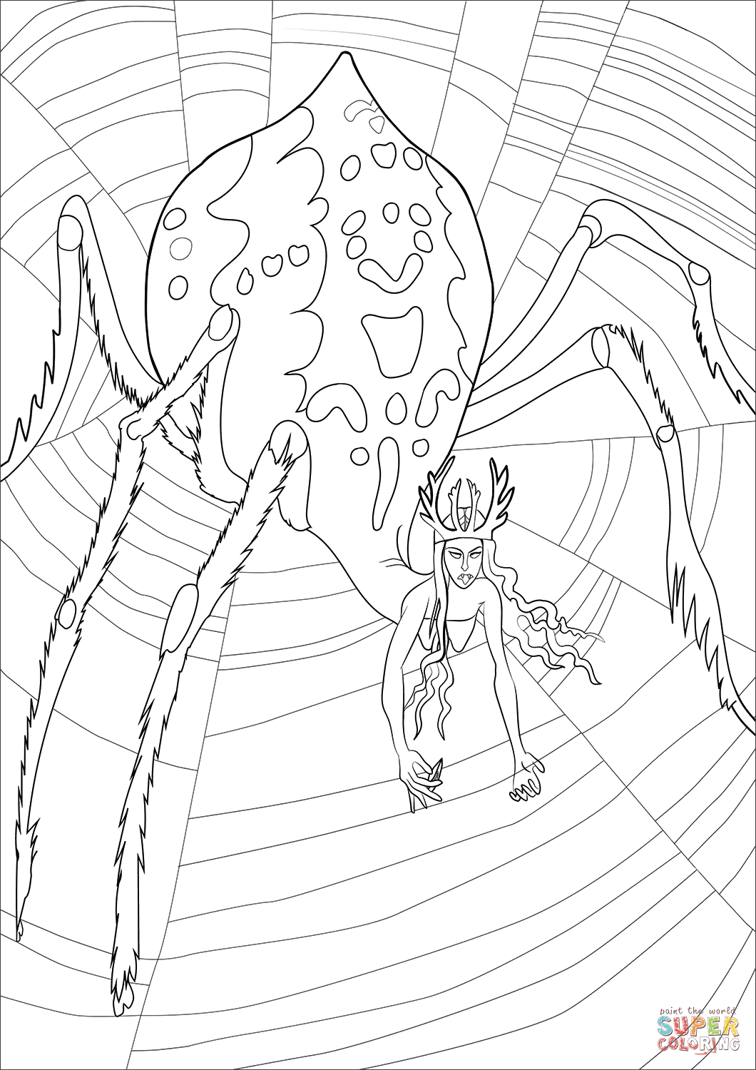 阿拉克涅简笔画图片