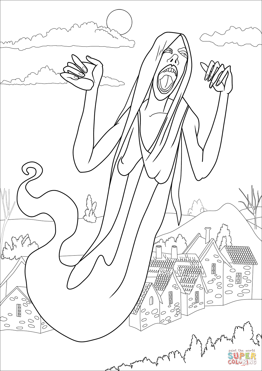 报丧女妖简笔画图片