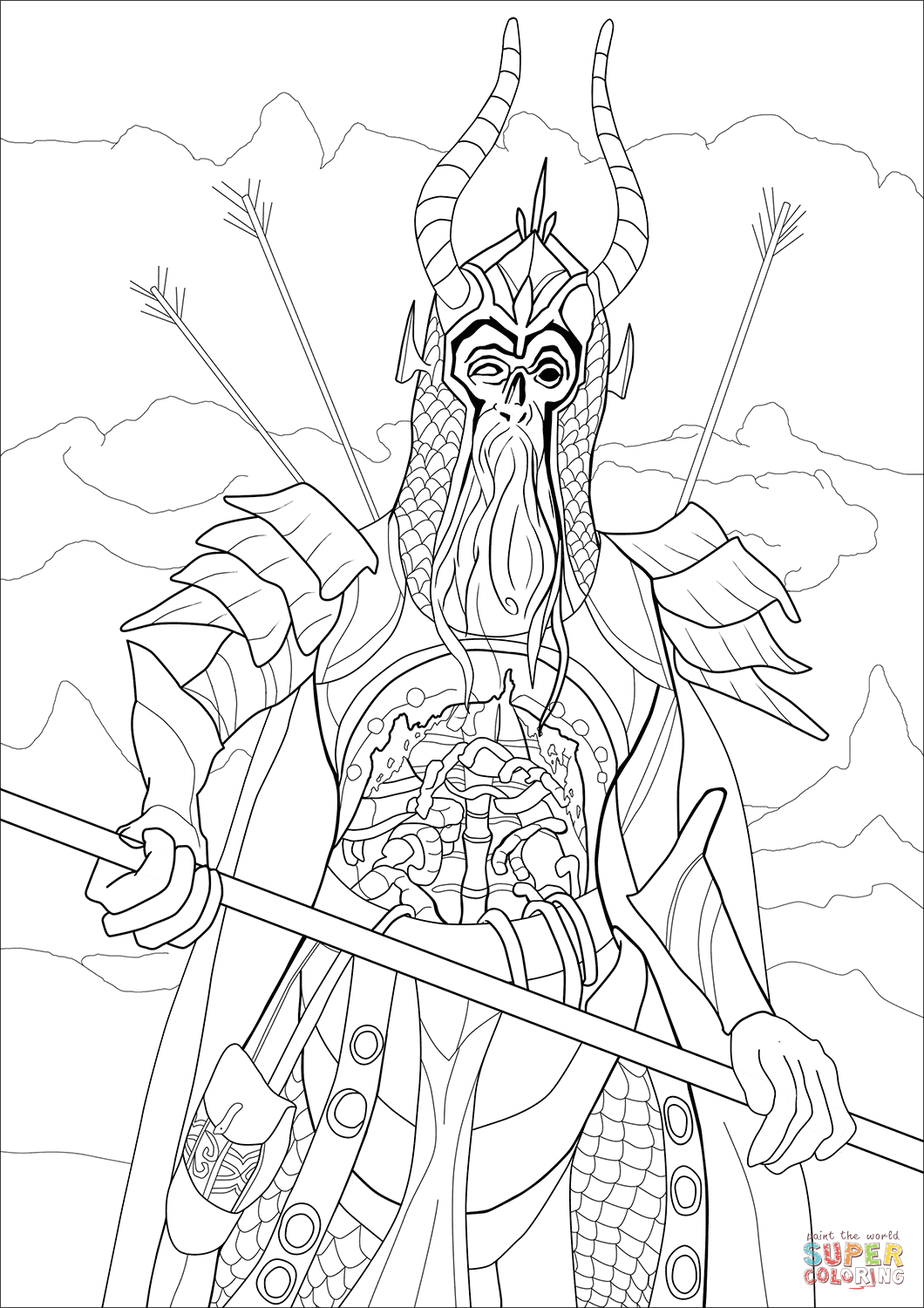 邪恶的不死族怪物简笔画图片