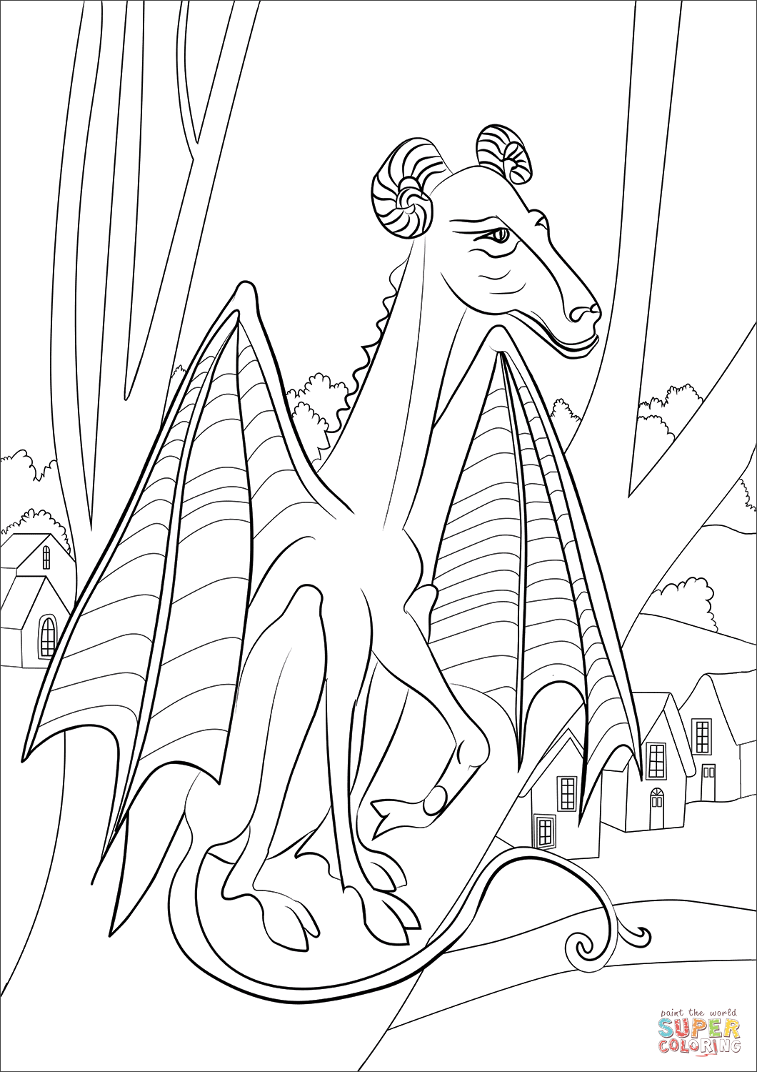 新泽西怪兽简笔画图片