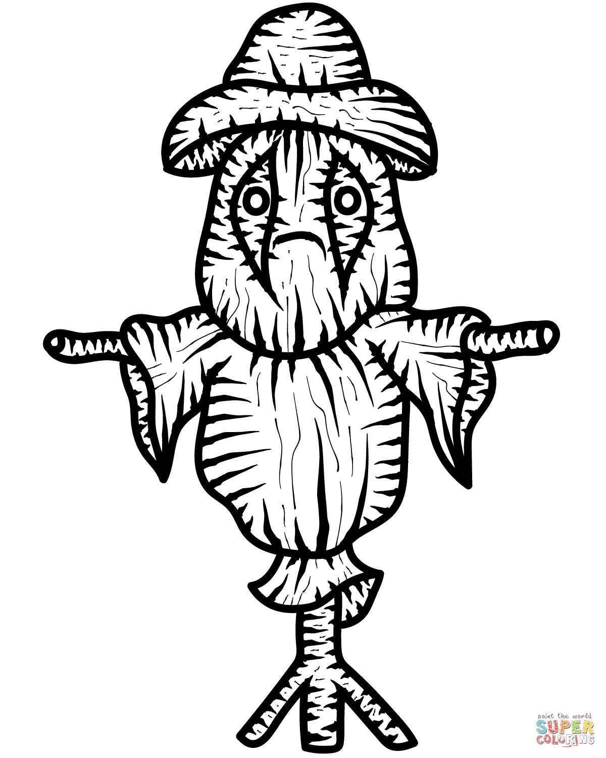 稻草人简笔画图片-1