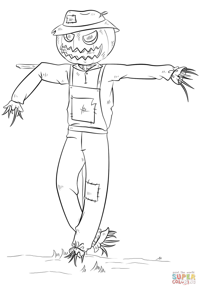 稻草人简笔画图片-5