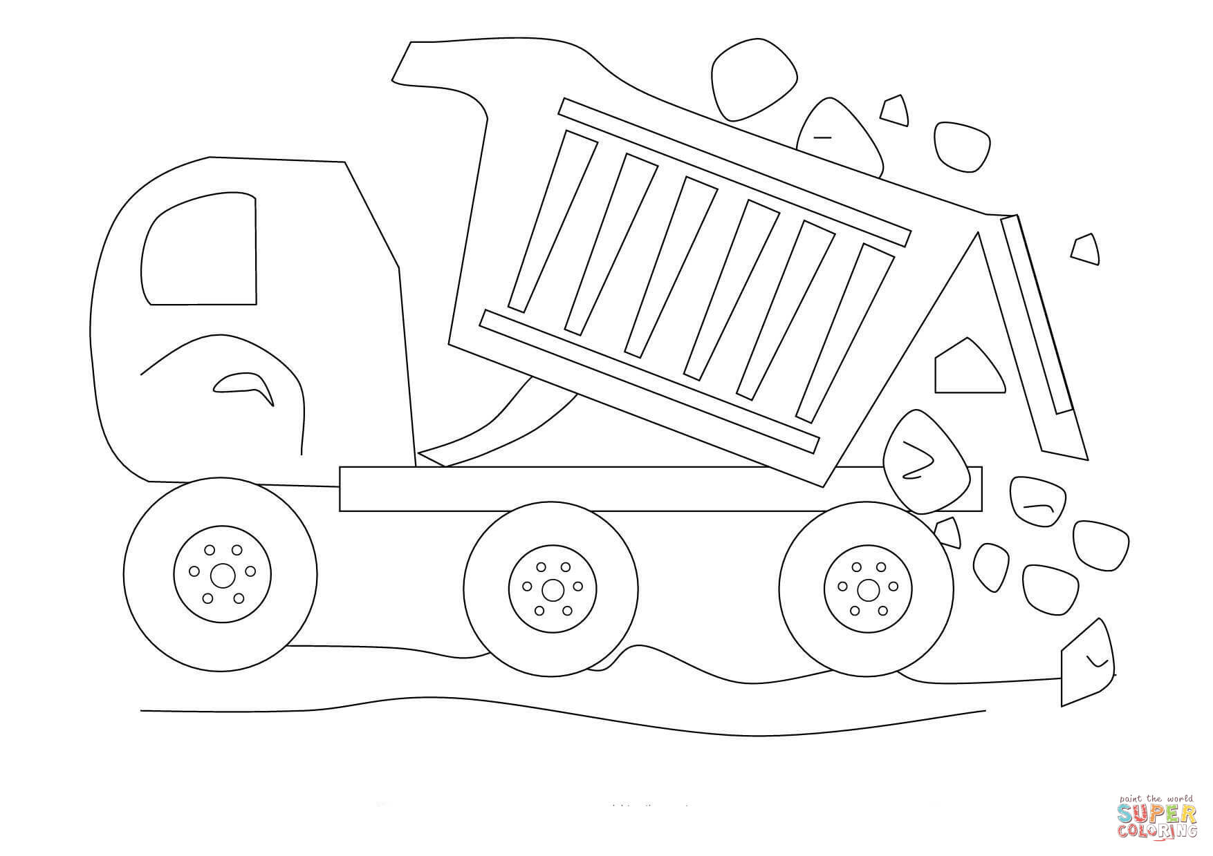 运石头的自卸车