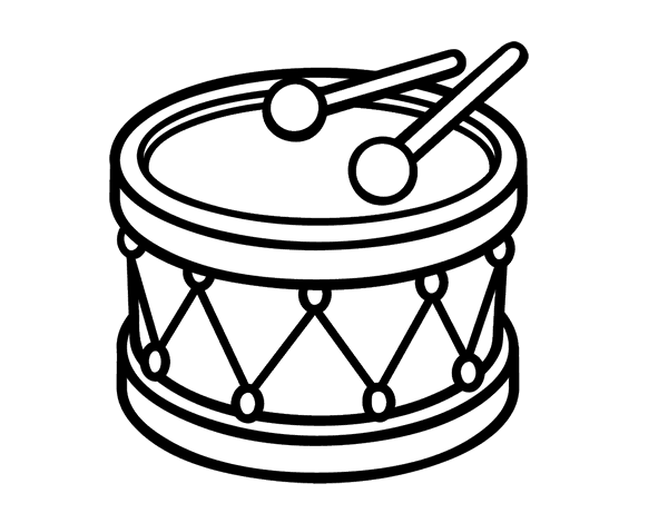 玩具鼓简笔画图片